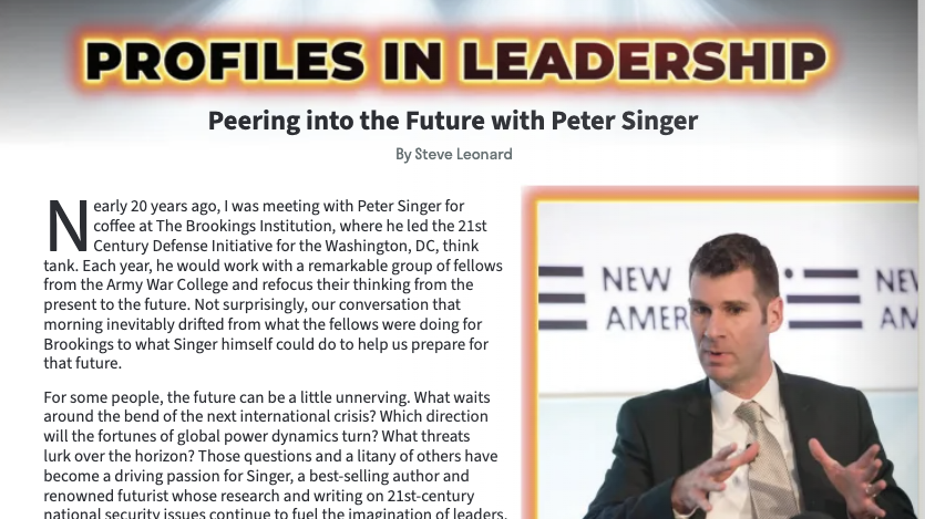 About Peter Warren Singer | P.W. Singer